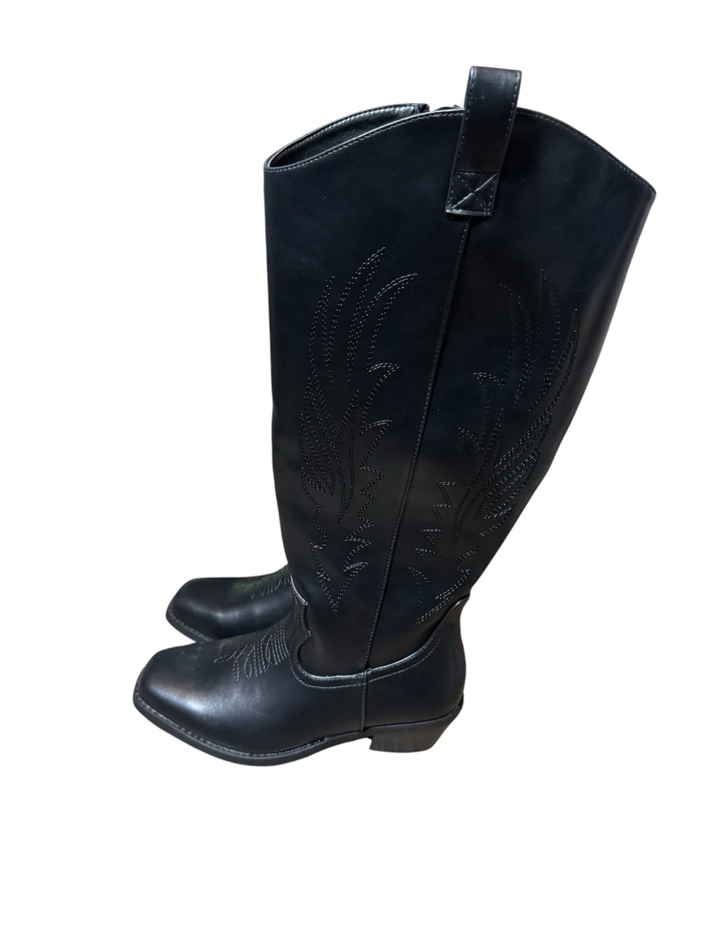 Torrid Black Tall Western Knee-High Boots Women’s Size 7WW NWT